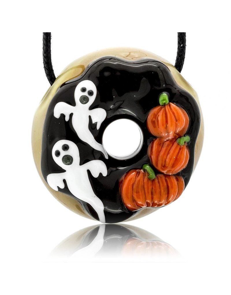 KGB x Sarah Marblesbee FF Ghosts & Pumpkins Donut Pendant KGB x Sarah Marblesbee