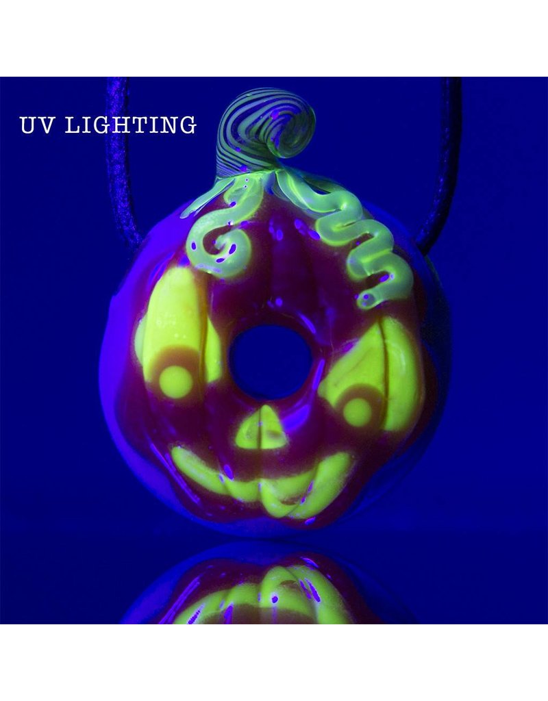 KGB x Sarah Marblesbee FF UV Pumpkin #6 Donut Pendant KGB x Sarah Marblesbee