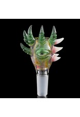 SALT 14mm (M) Heady Bong Bowl Bubble Slide Green Stardust by Salt Glass