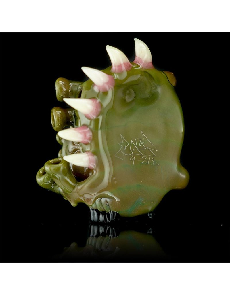 Salt x AKM Spanish Olive Creature Skull Pendant Dark Arts