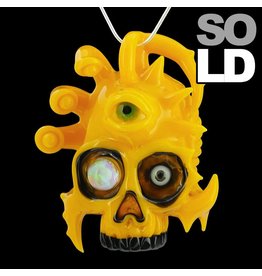 SOLD Salt x AKM NS Yellow Creature Skull Pendant Dark Arts