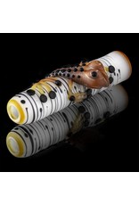 Kevin Engelmann Witch DR. Frosted Birch Frog Glass Chillum One Hitter  (B)