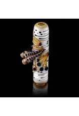 Kevin Engelmann Witch DR. Frosted Birch Frog Glass Chillum One Hitter  (C)