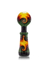 Fully Worked Glass Chillum One Hitter by Mike Fro (G)