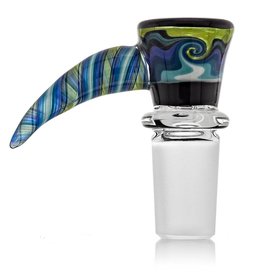 SOLD 18mm Horn Handle Glass Bowl Slide by Mike Fro (E)