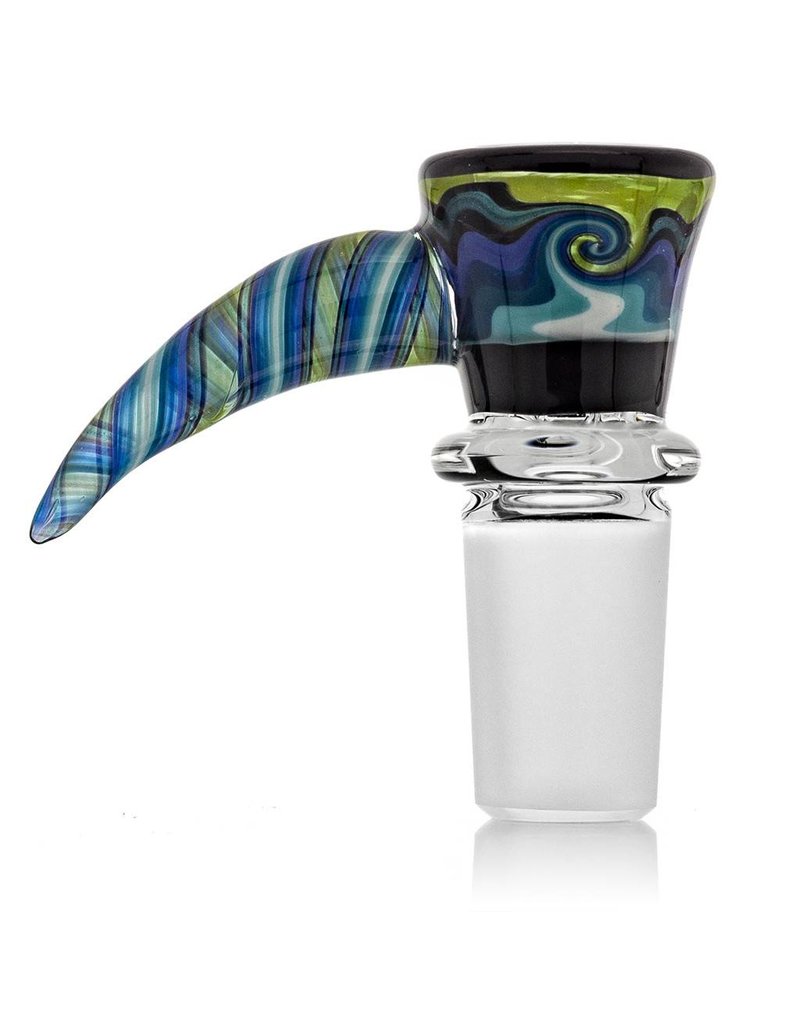 18mm Horn Handle Glass Bowl Slide by Mike Fro (E)