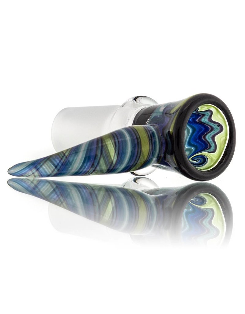 18mm Horn Handle Glass Bowl Slide by Mike Fro (E)