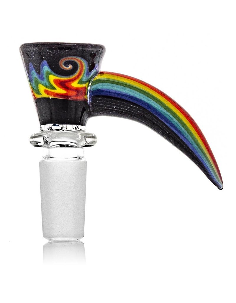 14mm Horn Handle Glass Bowl Slide by Mike Fro (G)