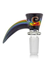 14mm Horn Handle Glass Bowl Slide by Mike Fro (G)