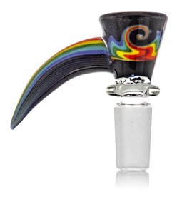 SOLD 14mm Horn Handle Glass Bowl Slide by Mike Fro (G)
