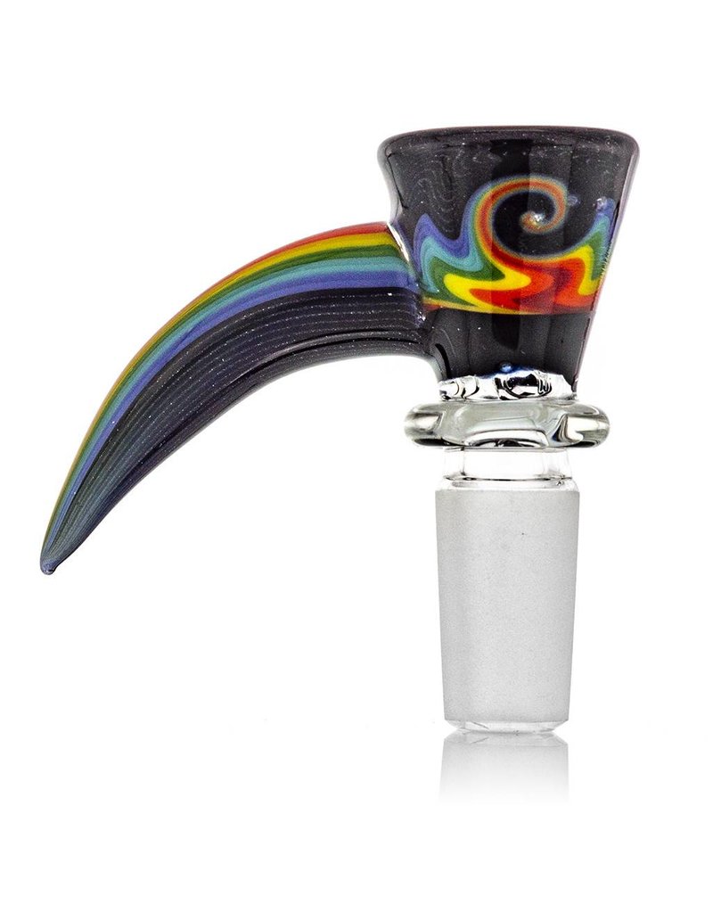 14mm Horn Handle Glass Bowl Slide by Mike Fro (G)