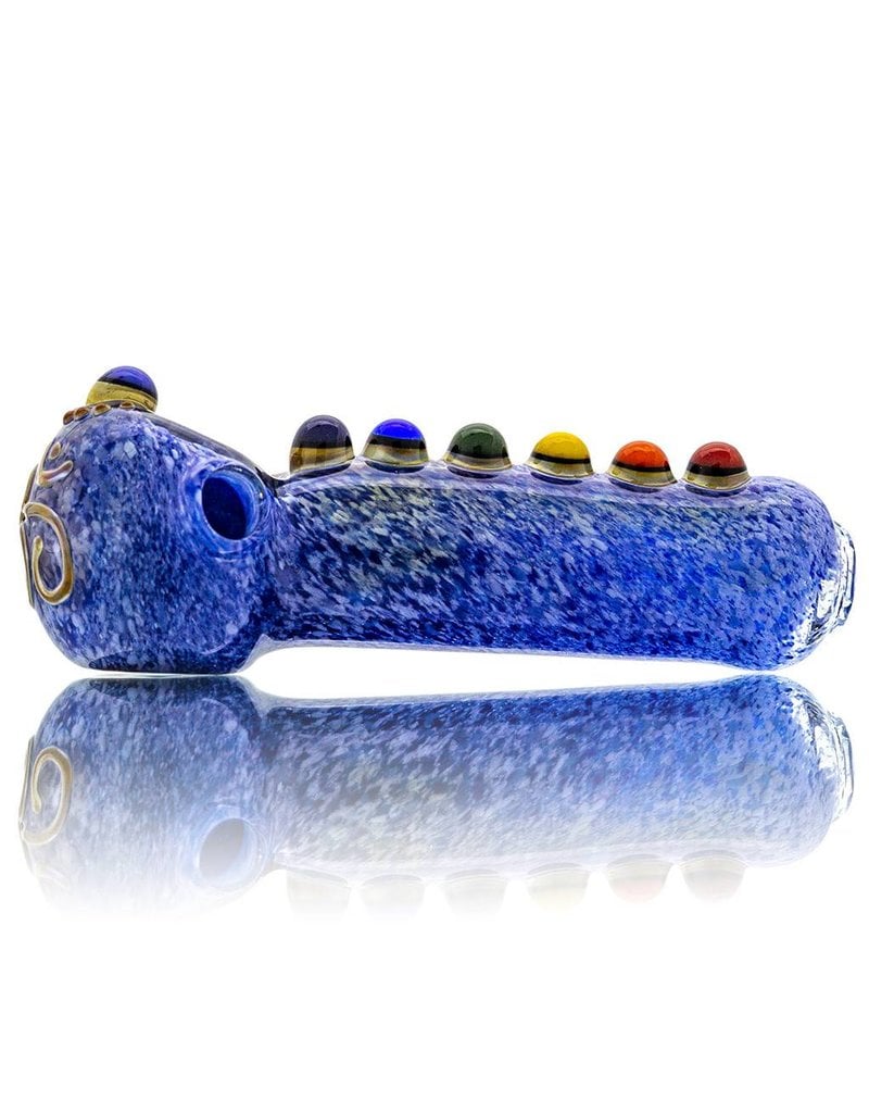 Chakra Glass Spoon Dry Pipe by Sarah Marblesbee (B)