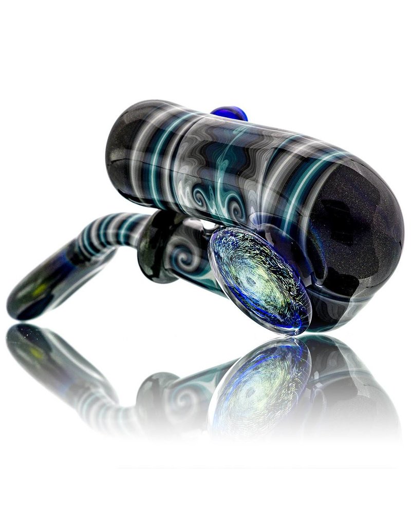 Fully Worked Glass Sherlock Dry Pipe by Mike Fro (D)