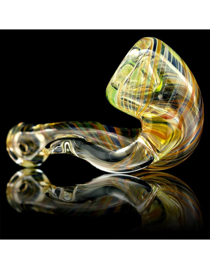 Firekist Glass Firekist Medium Inside Out Fumed Sherlock Glass Dry Pipe (B)