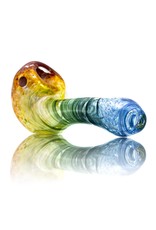 Plug-A-Nug Inside Out Frit Twist Glass Sherlock Dry Pipe (B)