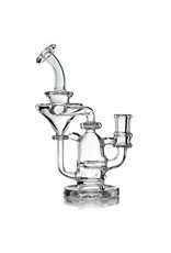 Waldos Wonders 14mm Clear Glass Recycler Dab Rig by Fogz (A)