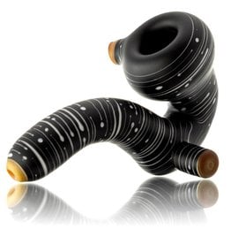Witch DR SOLD Witch DR Frosted Glass Black Birch Sherlock Dry Pipe (B)