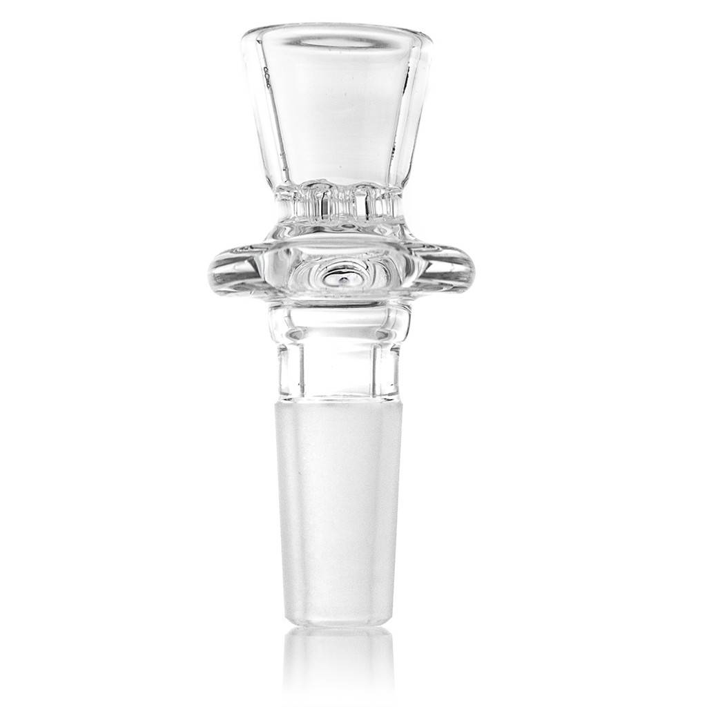 thumbnail image 2 of 2-Piece 14mm Male Glass Bowl Slides With Snowflake Screens - For Bongs & Water Pipes 2 of 13