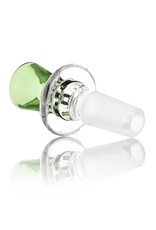 14mm (M) Glass Bowl Slide GREEN w/ 7-Hole Glass Screen Honeycomb