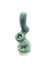 Witch DR Frosted Glass Bubbler Color Wrap&Rake Upright Sherlock (B) by Witch DR