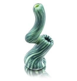 Witch DR SOLD Frosted Glass Bubbler Color Wrap&Rake Upright Sherlock (C) by Witch DR