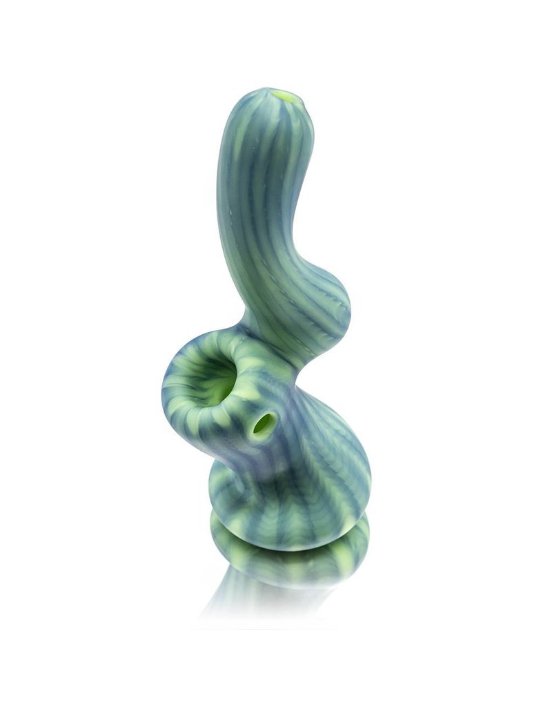 Witch DR Frosted Glass Bubbler Color Wrap&Rake Upright Sherlock (D) by Witch DR