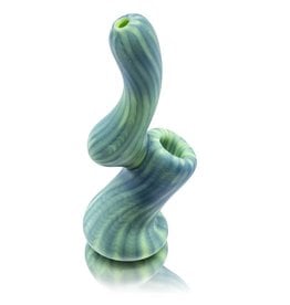 Witch DR SOLD Frosted Glass Bubbler Color Wrap&Rake Upright Sherlock (D) by Witch DR
