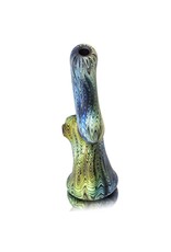 Witch DR Glass Bubbler Frosted Glass Color Wrap&Rake Upright Sherlock (E) by Witch DR