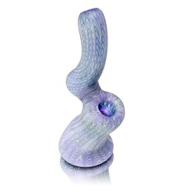 Witch DR SOLD Glass Bubbler Frosted Glass Color Wrap&Rake Upright Sherlock (K) by Witch DR