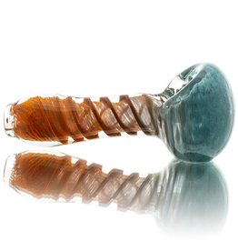 SAND & FIRE SOLD Sand & Fire Inside Out Frit Glass Twist Dry Pipe (D)