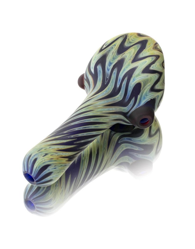 Witch DR Dry Hand Pipe Frosted Glass Chevron SAG (A) by Witch DR