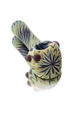 Witch DR Dry Hand Pipe Frosted Glass Chevron SAG (A) by Witch DR