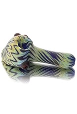 Witch DR Dry Hand Pipe Frosted Glass Chevron SAG (A) by Witch DR