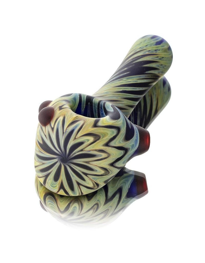 Witch DR Dry Hand Pipe Frosted Glass Chevron SAG (A) by Witch DR