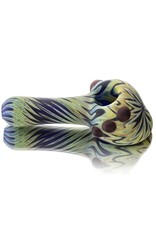 Witch DR Dry Hand Pipe Frosted Glass Chevron SAG (A) by Witch DR