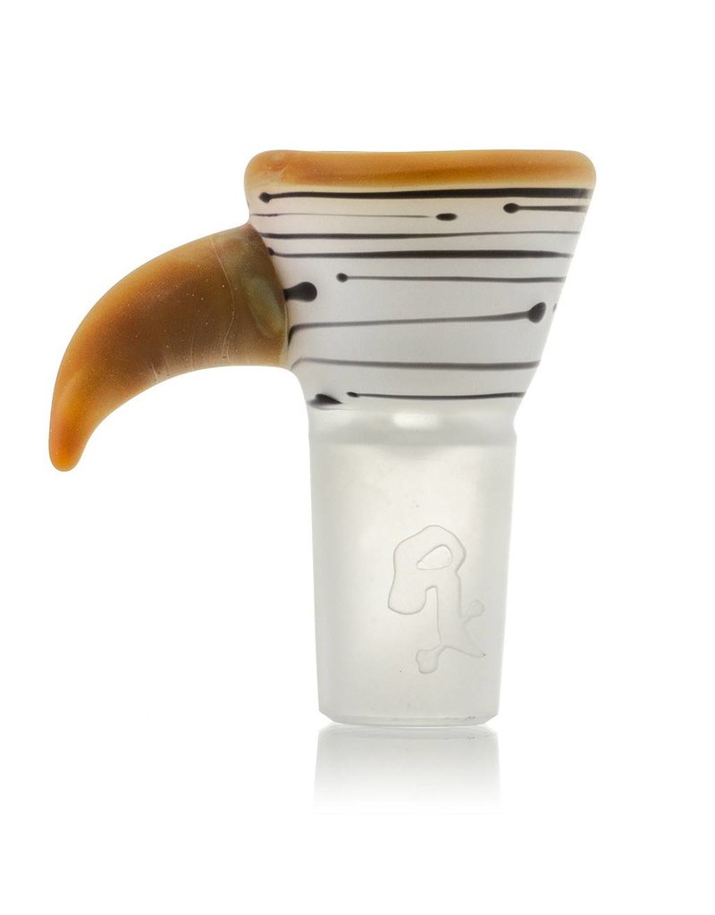 Witch DR Witch DR 18mm Birch Themed Frosted Glass Bowl Slide w/ Horn (A)