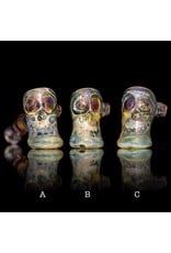 Brad Tenner Brad Tenner Red Eyes Skull Pipe (A) BT Glass