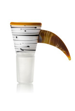 Witch DR 18mm Birch Themed Frosted Glass Bong Bowl Funnel Slide w/ Horn (C) by Witch DR
