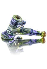 Dan Longden Glass Pipe by Dan Longden Light Green Hammer Dry Pipe (A)