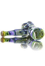 Dan Longden Glass Pipe by Dan Longden Light Green Hammer Dry Pipe (A)