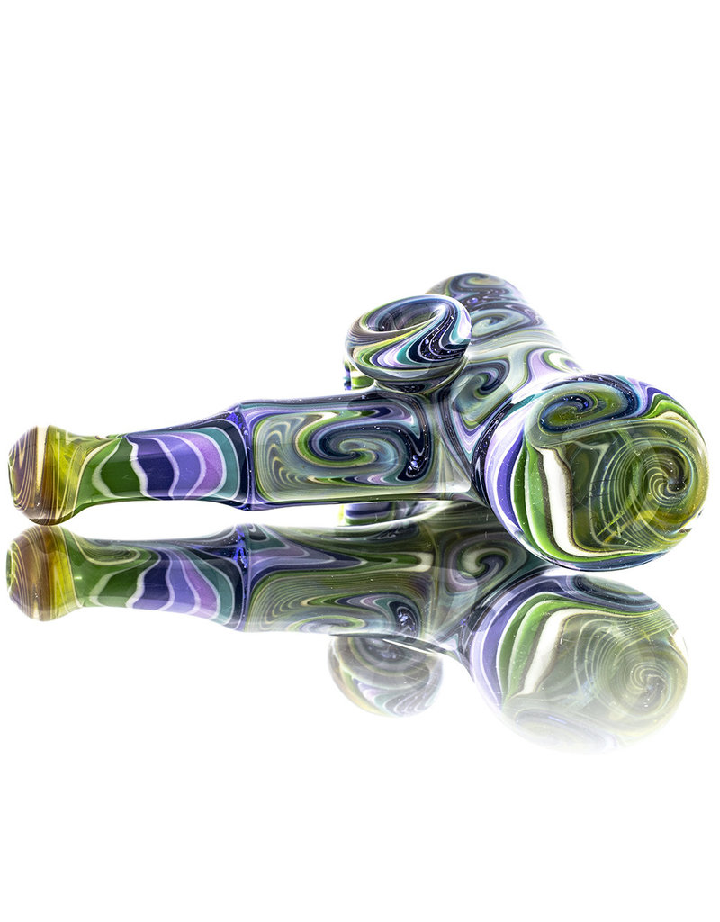 Dan Longden Glass Pipe by Dan Longden Light Green Hammer Dry Pipe (A)