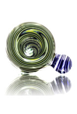 14mm UV accented Glass Bong Slide Fully Worked Slide w/ Handle Keith Engelmann (C) by Witch DR