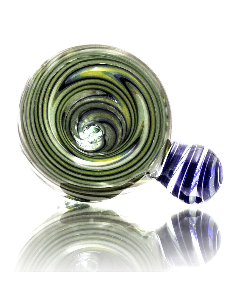 14mm UV accented Glass Bong Slide Fully Worked Slide w/ Handle Keith Engelmann (C) by Witch DR