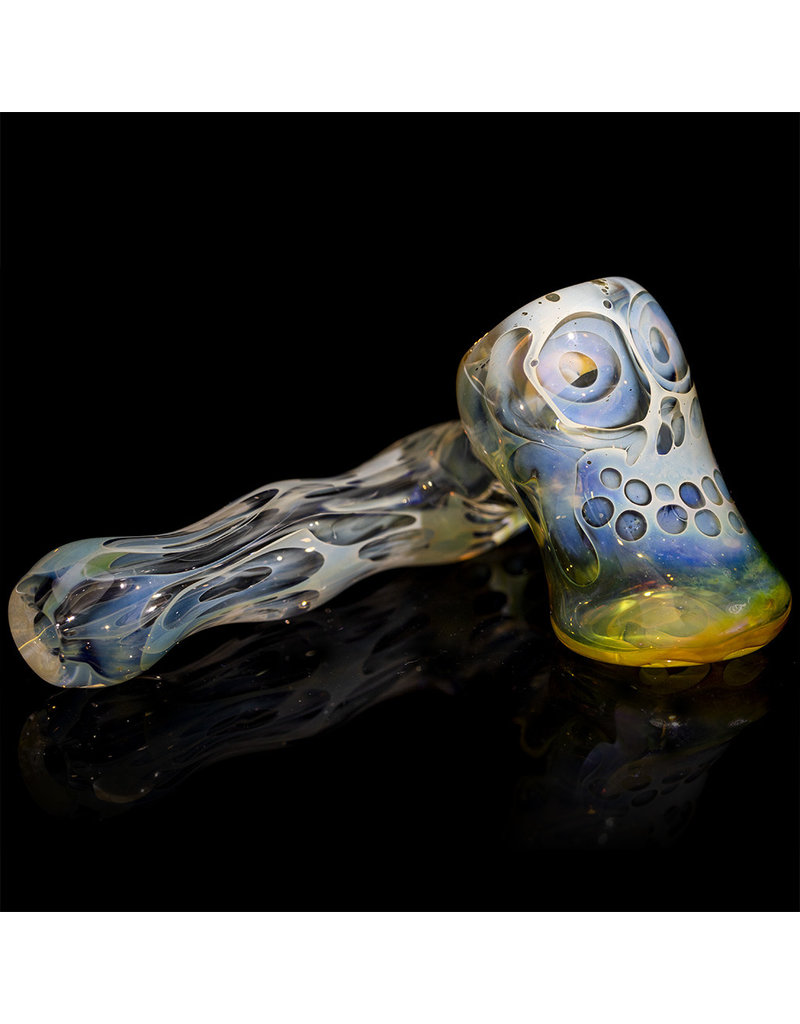 Brad Tenner 3" Brad Tenner Pocket Fume Skull Sidecar (D) BT Glass