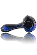 Rowan Glass Dry Pipe BLUE DICHRO on BLACK by Rowan Glass