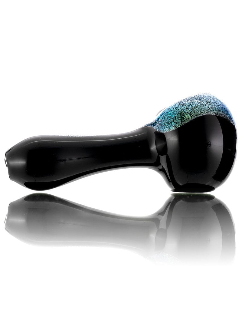 Rowan Glass Dry Pipe AZUL DICHRO on BLACK by Rowan Glass