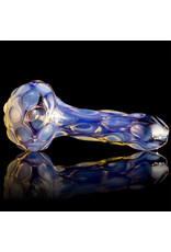 Glass Dry Pipe SILVER Fume over TRANSLUCENT PINK by Griffin