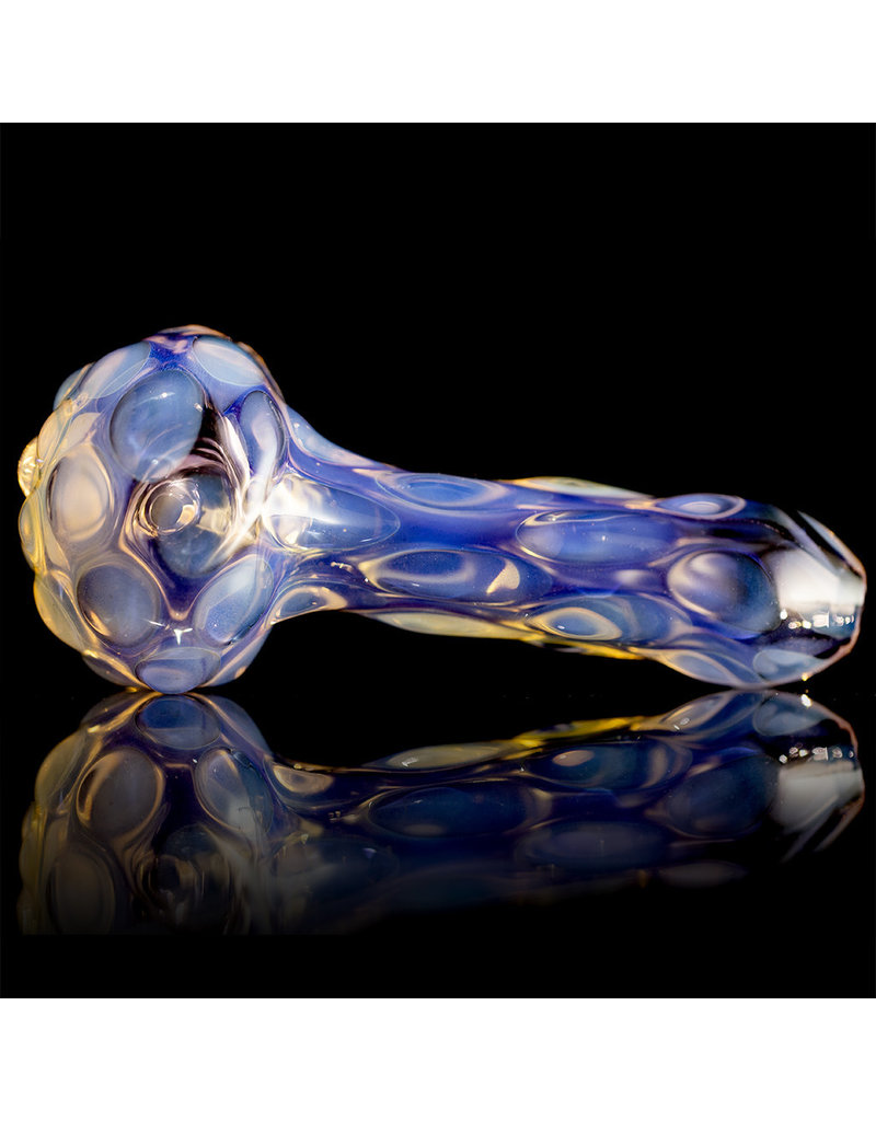 Glass Dry Pipe SILVER Fume over TRANSLUCENT PINK by Griffin