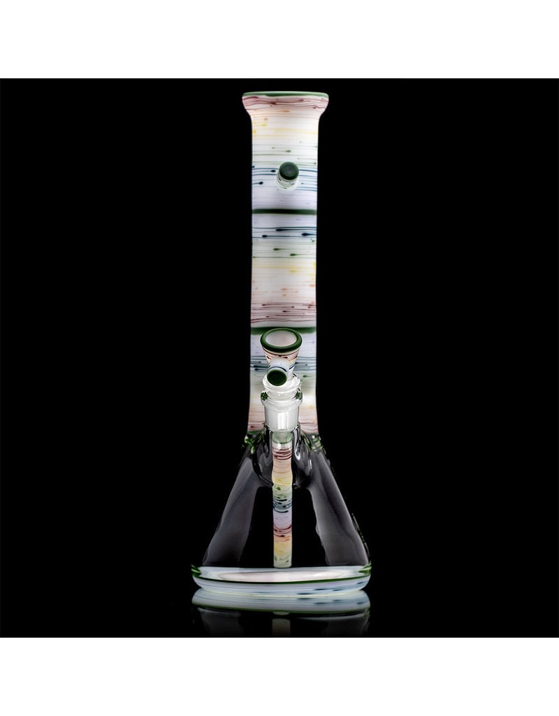 Witch DR PRIDE Forest Green Rainbow Birch 14mm Beaker Bong by Witch DR