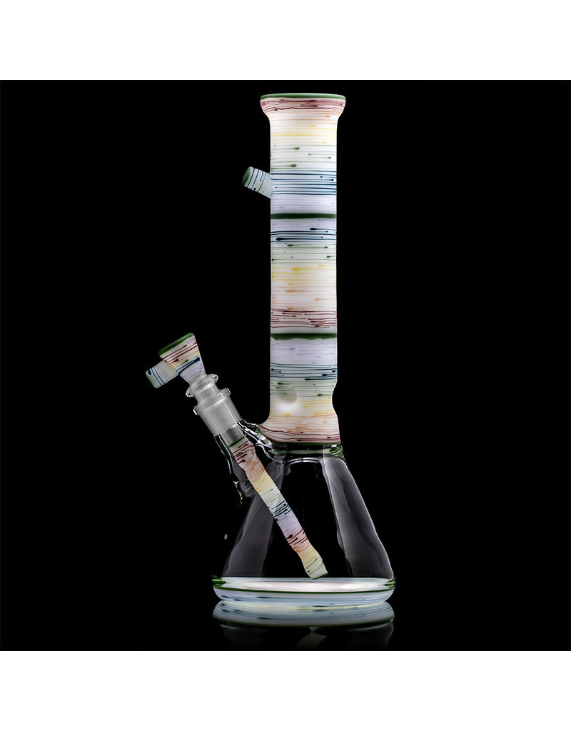 Witch DR PRIDE Forest Green Rainbow Birch 14mm Beaker Bong by Witch DR